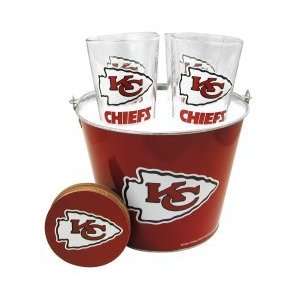 com Kansas City Chiefs Pint Glasses and Beer Bucket Set  Kansas City 