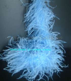   Baby Blue Ostrich Feather Boa, A+++ Quality Cynthias Feathers  