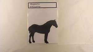 8723 Percheron Horse Silhouette Magnet  