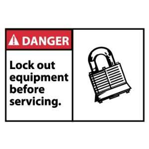  SIGNS LOCK OUT EQUIPMENT BEFORE SERVI