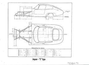 1970 Jaguar E Type NOS Frame Dimensions  