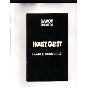 House Guest  London Programme 1982  Savoy Theatre Francis Durbridge 