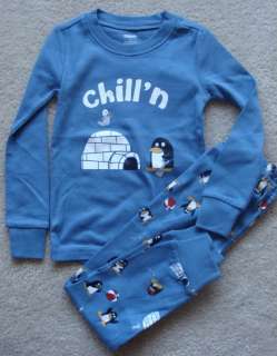 NWT Gymboree Boy Sz 7 Chilln Penguine Pajamas Gymmies  
