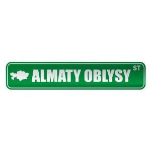     ALMATY OBLYSY ST  STREET SIGN CITY KAZAKHSTAN