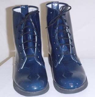 Reed Hill Navy Patent Lace Front Jod Boot 7 C  