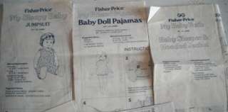 My Friend Mandy/Beth/Sleepy Baby Doll Clothes Patterns Fisher Price 