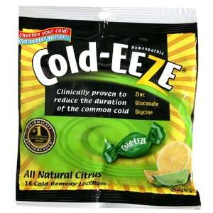  Cold Eeze Cold Remedy Lozenges, All Natural Citrus, 18 
