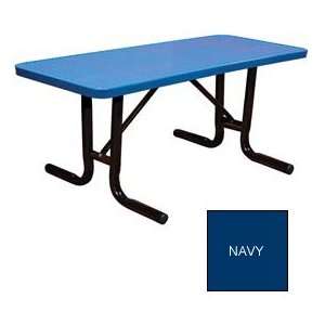 Free Standing Perforated Picnic Table, Portable Mount   Navy 