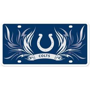 Indianapolis Colts Flame design Styrene License Plate. Officially 