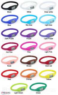 Silicone Rubber Jelly Ion Sports Bracelet Wrist Watch  