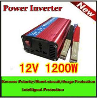 1200W DC 12V to AC 220V Power Inverter Adapter charger Protable for 
