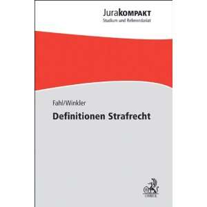    Definitionen Strafrecht (9783406553745) Christian Fahl Books