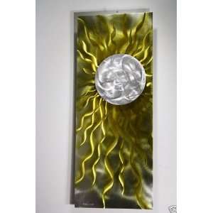  Metal Wall Decor Featuring Abstract Sunshine Painting Design 