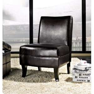   Espresso Bonded Leather Armless Chair   LI S207 CH ES