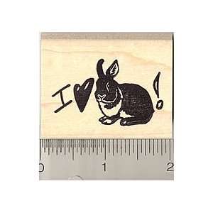  I Love My Bunny Rubber Stamp   Wood Mounted Arts, Crafts 