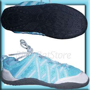 Ladies Water Shoes Light Blue Aqua Socks by RiverToyz  