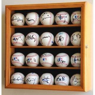 14 Baseball Display Case Cabinet Holder Wall Rack Home Plate Shaped w 