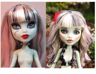 Frankie Monster High Doll Custom Repaint FaceUp OOAK Spiral Perm 