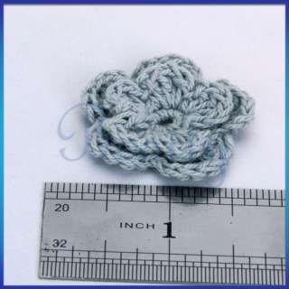 Handmade Crochet Flower Appliques Sewing Craft Cotton Hair Beanie 