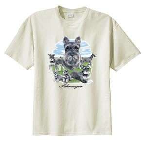 Schnauzer Lawn Dog T Shirt  S  6x  Choose Color  