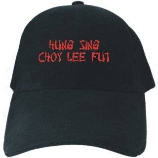 Caps Black Embroidery  Hung Sing Choy Lee Fut Oriental Style 