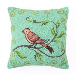  Bird Watcher Hook Pillow  Blue 16X16