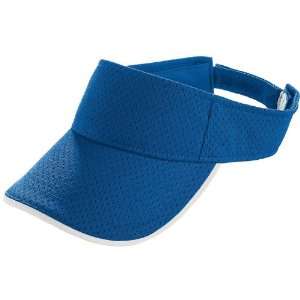  Augusta Youth Athletic Mesh Two Color Visor ROYAL/ WHITE 