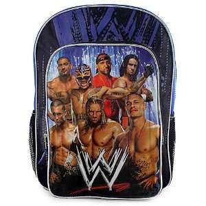  Official WWE Wrestling Superstars Large Blue Backpack 