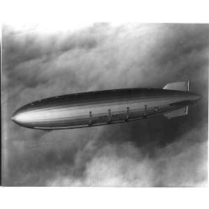  U.S. Navay airship AKRON in flight;c1932,clouds