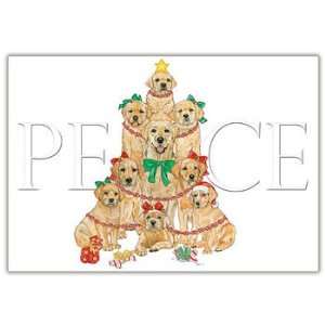  Peace Yellow Lab Christmas Cards