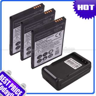 3X 1500mAh Battery + Charger For HTC Incredible 2 II  