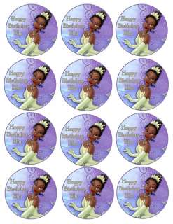 PRINCESS AND THE FROG Edible Party Cupcake Image Favor  