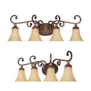 Montreaux Collection French Country Burnished Walnut with Gold Accents 