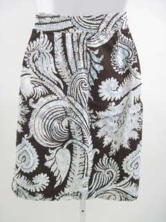 SANDRA Brown Floral Print A Line Skirt Sz 6P  