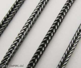 MENS BLACK GOLD FINISH 3.5 MM FRANCO CHAIN 20 INCHES 24.7 GRAMS