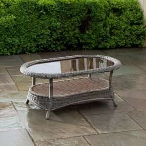   Home Bainbridge Barrel Back Oval Coffee Table Patio, Lawn & Garden