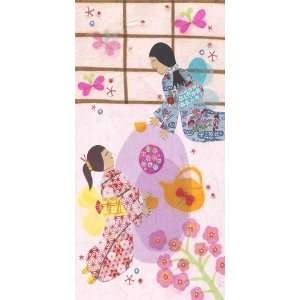  Japanese Tea Ceremony With Two Girls Canvas Reproduction 