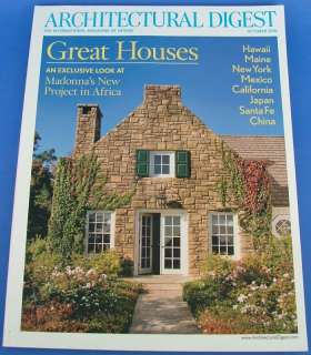 Architectural Digest Magazine October 2010 Great Houses  