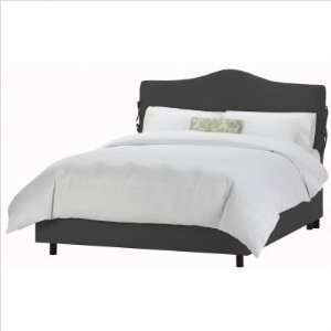   Arc Slipcover Bed in Twill Black Size California King
