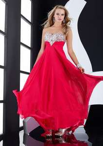   Strapless Floor length Bead Evening Prom Dress Ball Party Gown  