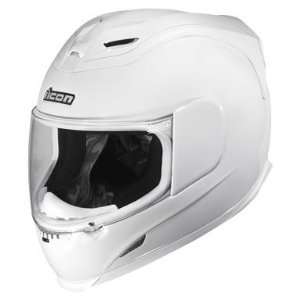  Icon Airframe Motorcycle Helmet   Gloss White Sports 