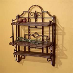  Bago Luma Medium Iron French Wall Shelf WWS420 Furniture & Decor