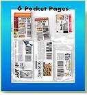 PACK OF 25 PAGES ALL w/ 6 POCKETS HOLDING MANY COUPONS TOTALING 150 