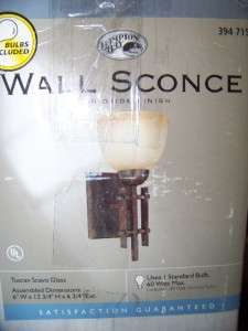 Hampton Bay Vallejo Collection 1 light Wall Sconce  