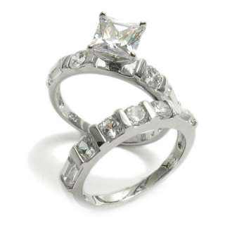  cz engagement ring and bands is absolutely captivating there is a 1 5