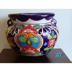 TALAVERA Ceramic Flower Planter Pot Large 12 [Vibrant Hand Painted 