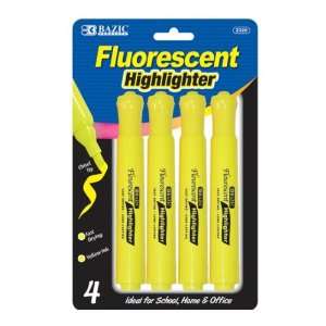  Bazic 2320 24 Yellow Desk Style Fluorescent Highliters 