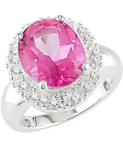 Pink Topaz Sterling Silver Ring  