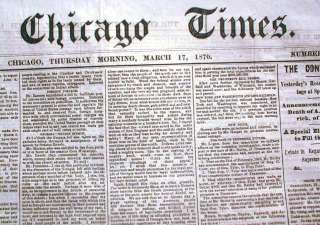 complete original newspaper the chicago daily times illinois dated in 