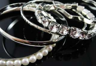 Multi circle Fashion Unique Iron&Acrylic Bangle Bracelet Jewelry 8A 3 